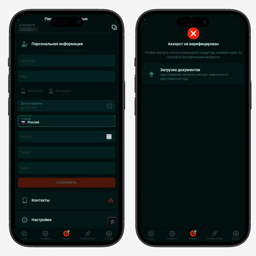 Верификация игрока